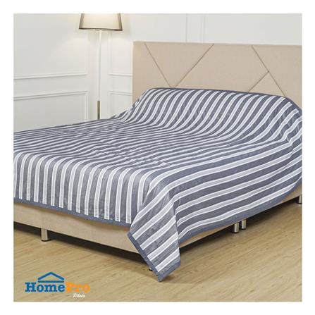 ผ้าคลุมเตียง 6 ฟุต HOME LIVING STYLE ARNOLD สีฟ้า_6