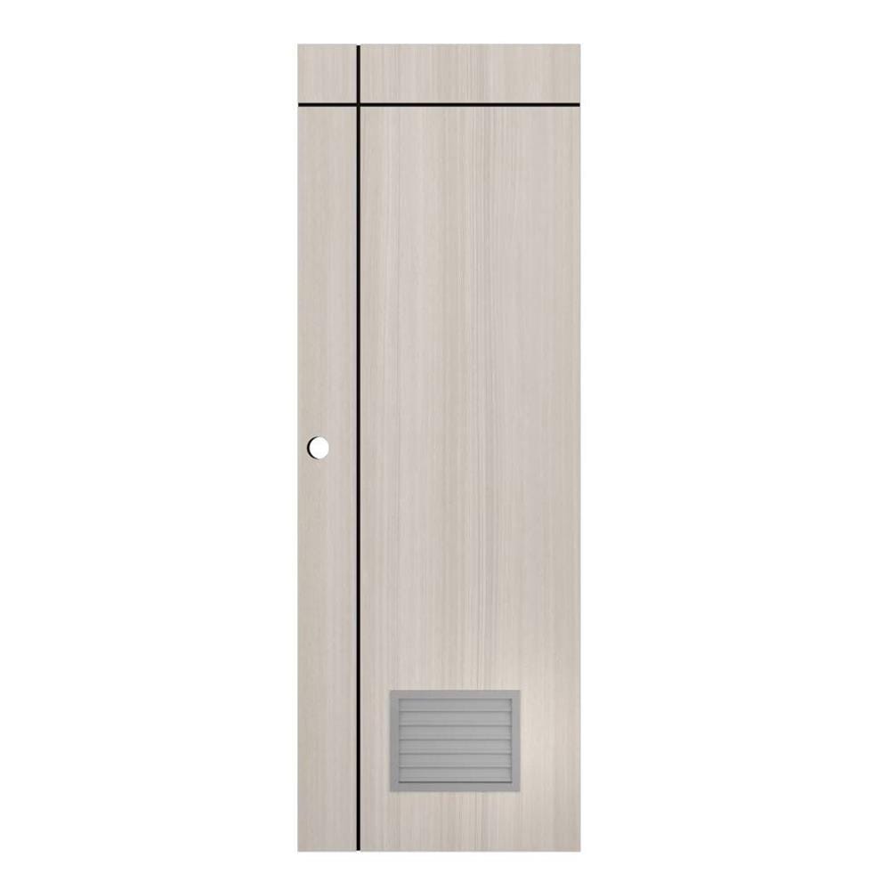 ประตูห้องน้ำ UPVC PARAZZO PUL-B06 70X200 ซม. สีสักเทา เจาะลูกบิด
