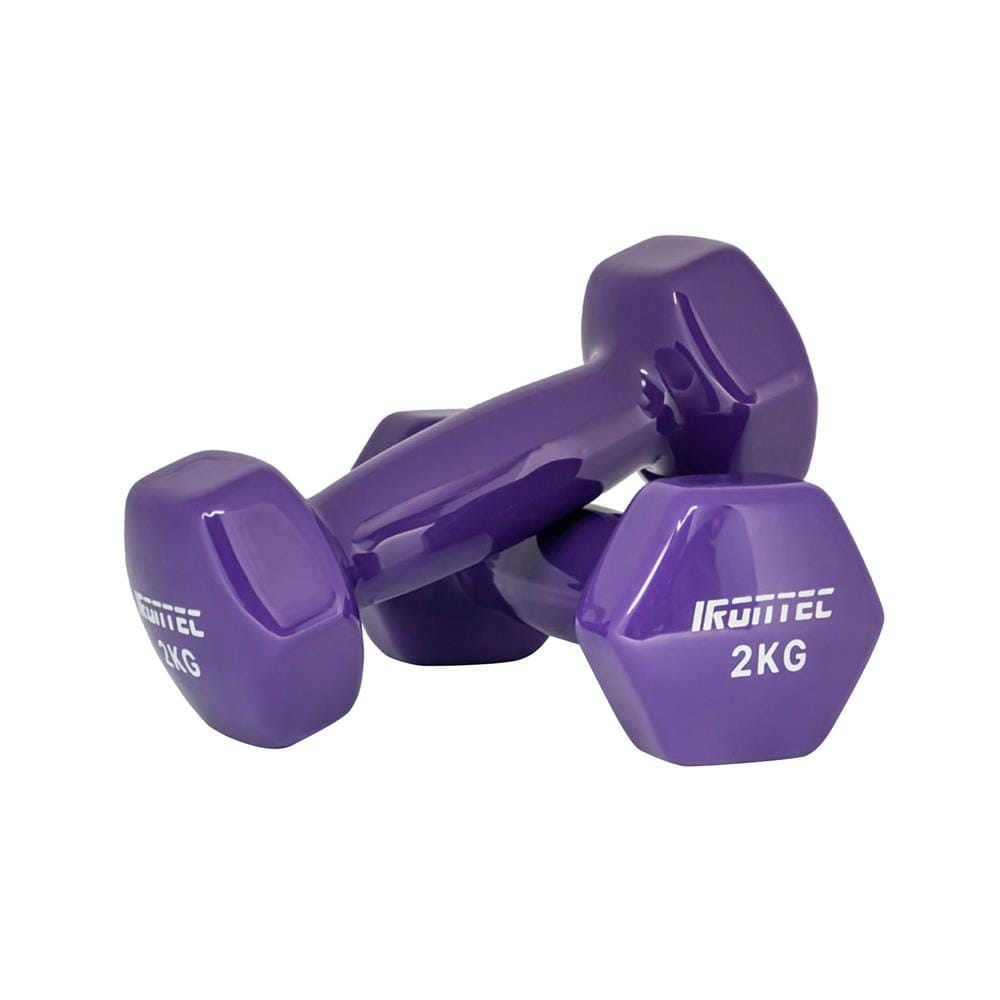 ดัมเบลหุ้มไวนิล IRONTEC 2 กก. สีม่วง