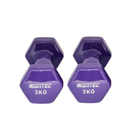 ดัมเบลหุ้มไวนิล IRONTEC 2 กก. สีม่วง_1