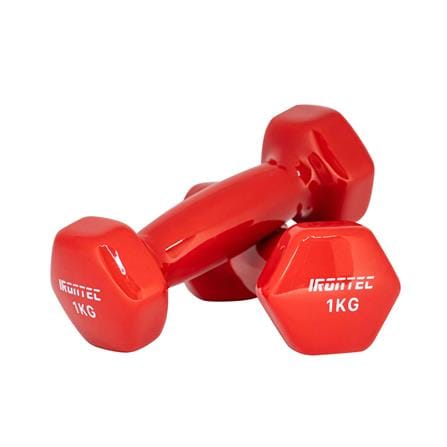 ดัมเบลหุ้มไวนิล IRONTEC 1 กก. สีแดง_2