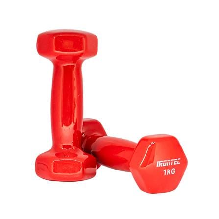 ดัมเบลหุ้มไวนิล IRONTEC 1 กก. สีแดง_3