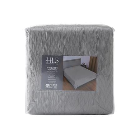 ผ้าคลุมเตียง 6 ฟุต HOME LIVING STYLE ASTON สีเทา_4