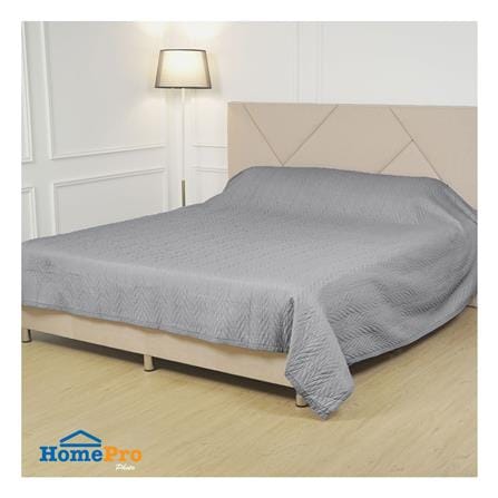 ผ้าคลุมเตียง 6 ฟุต HOME LIVING STYLE ASTON สีเทา_6