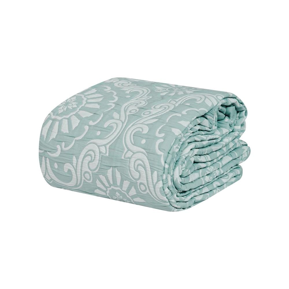 ผ้าคลุมเตียง 6 ฟุต HOME LIVING STYLE RILEY สีเขียว