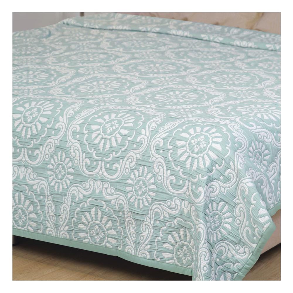 ผ้าคลุมเตียง 6 ฟุต HOME LIVING STYLE RILEY สีเขียว