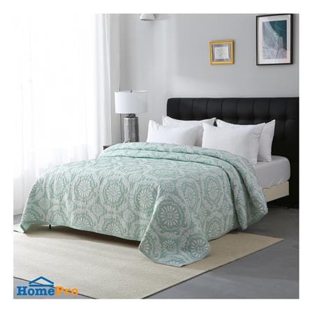 ผ้าคลุมเตียง 6 ฟุต HOME LIVING STYLE RILEY สีเขียว_6