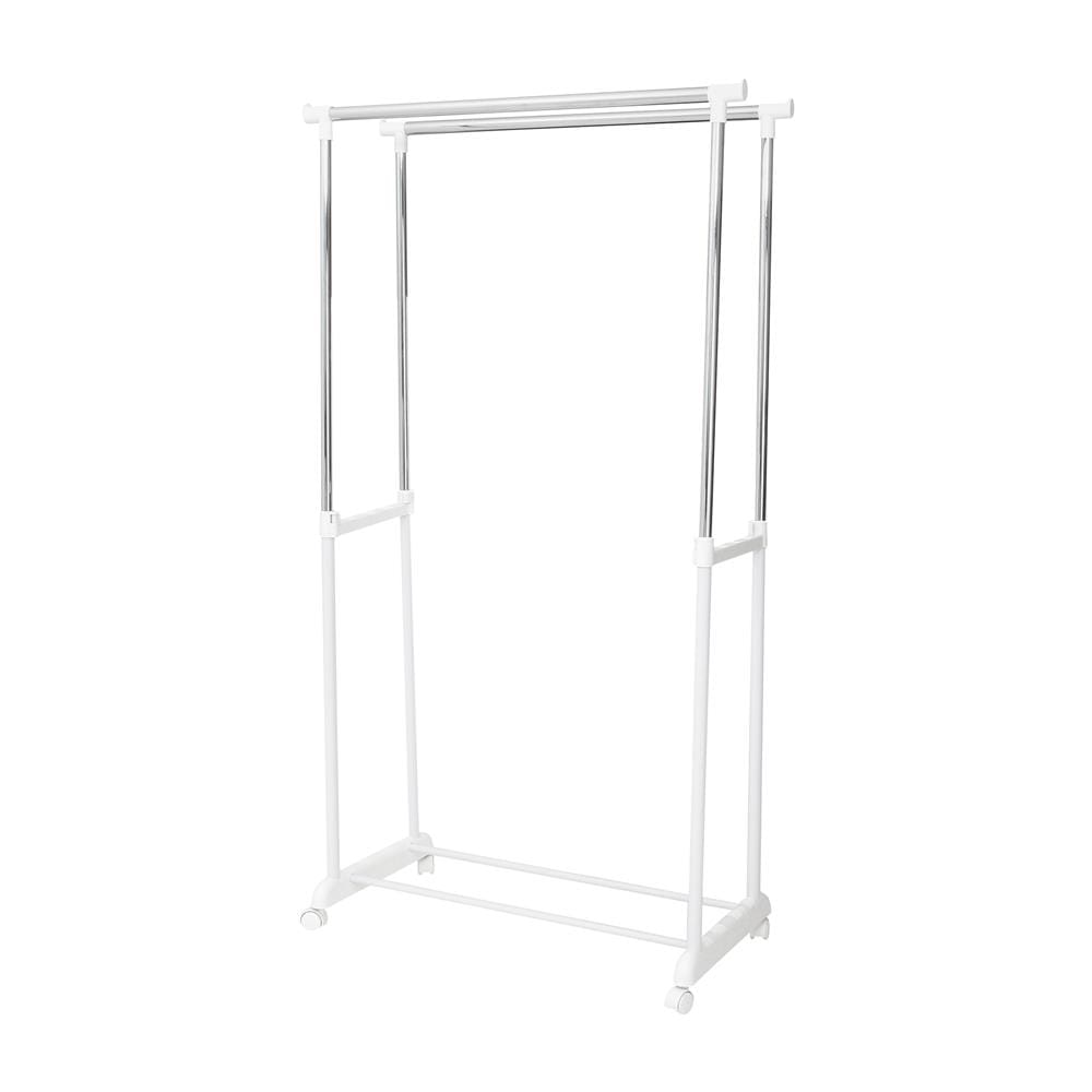 ราวแขวนผ้าบาร์คู่ปรับระดับ PLIM 81x43x90 ซม. สีขาว