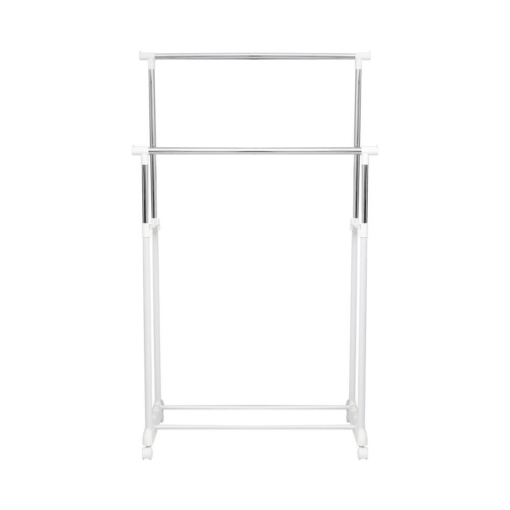 ราวแขวนผ้าบาร์คู่ปรับระดับ PLIM 81x43x90 ซม. สีขาว