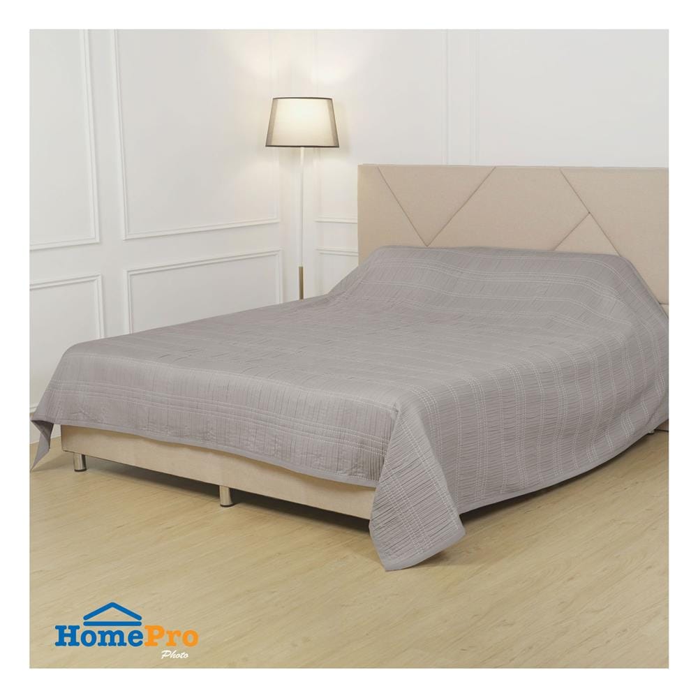 ผ้าคลุมเตียง 6 ฟุต HOME LIVING STYLE MARTIN สีน้ำตาล