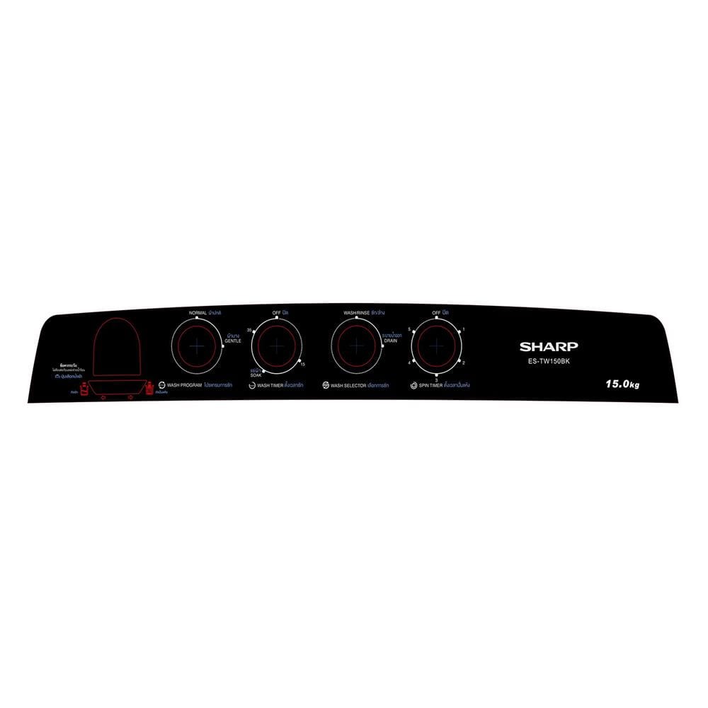 เครื่องซักผ้า 2 ถัง SHARP ES-TW150BK 15 กก. สีดำ
