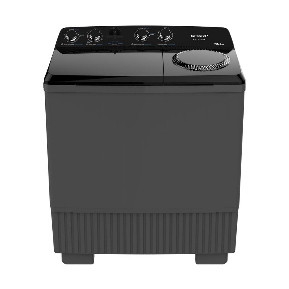 เครื่องซักผ้า 2 ถัง SHARP ES-TW130BK 13 กก. สีดำ