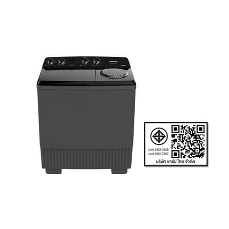 เครื่องซักผ้า 2 ถัง SHARP ES-TW130BK 13 กก. สีดำ_8