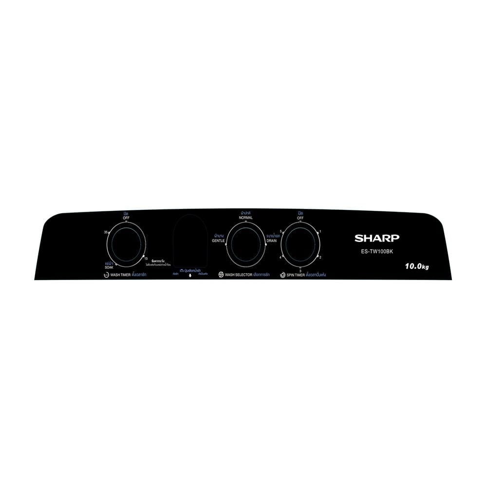 เครื่องซักผ้า 2 ถัง SHARP ES-TW100BK 10 กก. สีดำ