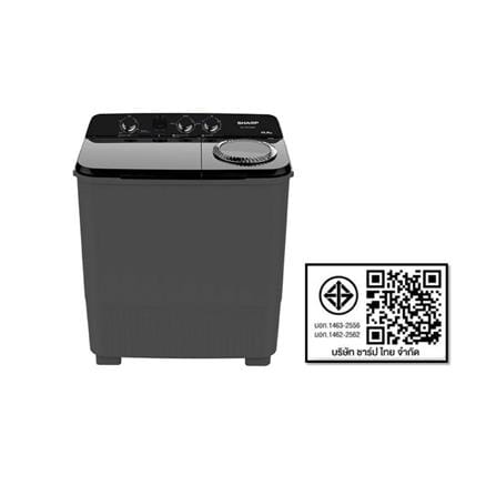 เครื่องซักผ้า 2 ถัง SHARP ES-TW100BK 10 กก. สีดำ_8