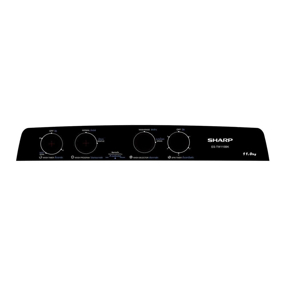 เครื่องซักผ้า 2 ถัง SHARP ES-TW110BK 11 กก. สีดำ