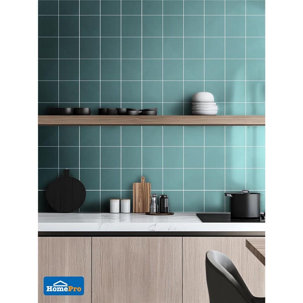 กระเบื้องผนังพอร์ซเลน 4x4 นิ้ว COTTO สลิม ฟอร์มา สีเขียว PM 1 ตร.ม.