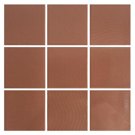 กระเบื้องผนังพอร์ซเลน 4x4 นิ้ว COTTO สลิม ฟอร์มา เทอร่า สีส้ม PM 1 ตร.ม._1
