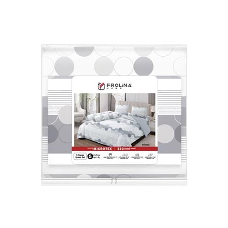 ชุดผ้าปูที่นอน 5 ฟุต 6 ชิ้น FROLINA MICROTEX DF065_4