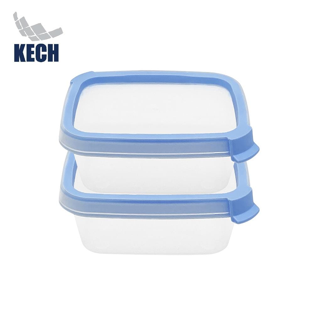 กล่องอาหารเหลี่ยม 0.2 ลิตร KECH NEAT สีฟ้า (แพ็ก 2 ชิ้น)