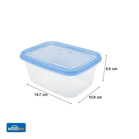 กล่องอาหารเหลี่ยม 0.5 ลิตร KECH NOLA สีฟ้า แพ็ก 4 ชิ้น_6