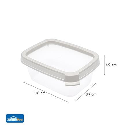 กล่องอาหารเหลี่ยม 0.2 ลิตร KECH NEAT สีเทา (แพ็ก 2 ชิ้น)_8