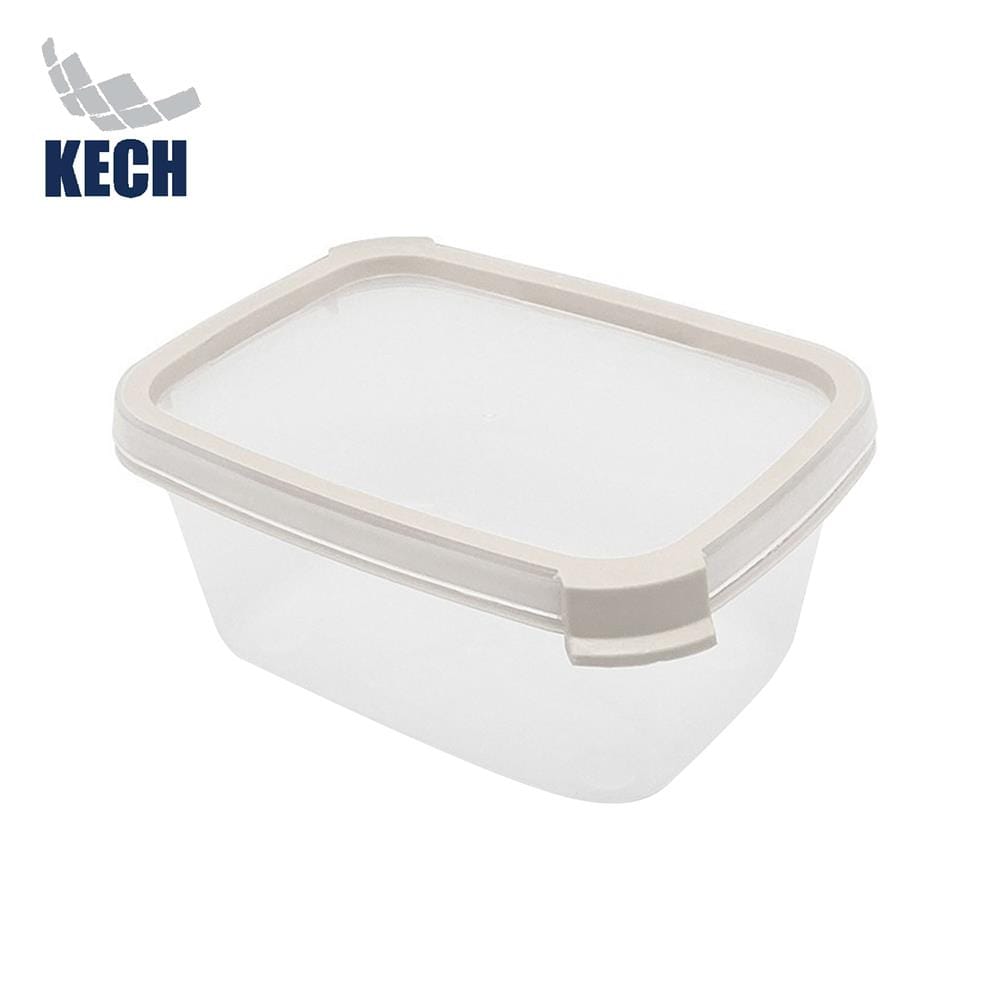 กล่องอาหารเหลี่ยม 0.5 ลิตร KECH NEAT สีเทา_0