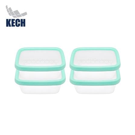 กล่องอาหารเหลี่ยม 0.2 ลิตร KECH NICE สีเขียว_0