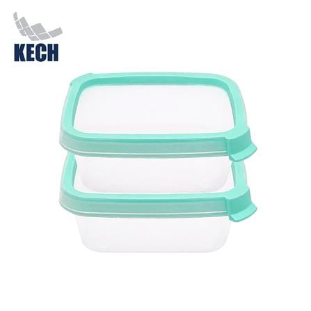กล่องอาหารเหลี่ยม 0.2 ลิตร KECH NEAT สีเขียว (แพ็ก...