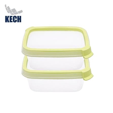 กล่องอาหารเหลี่ยม 0.2 ลิตร KECH NEAT สีเหลือง (แพ็ก 2 ชิ้น)_0