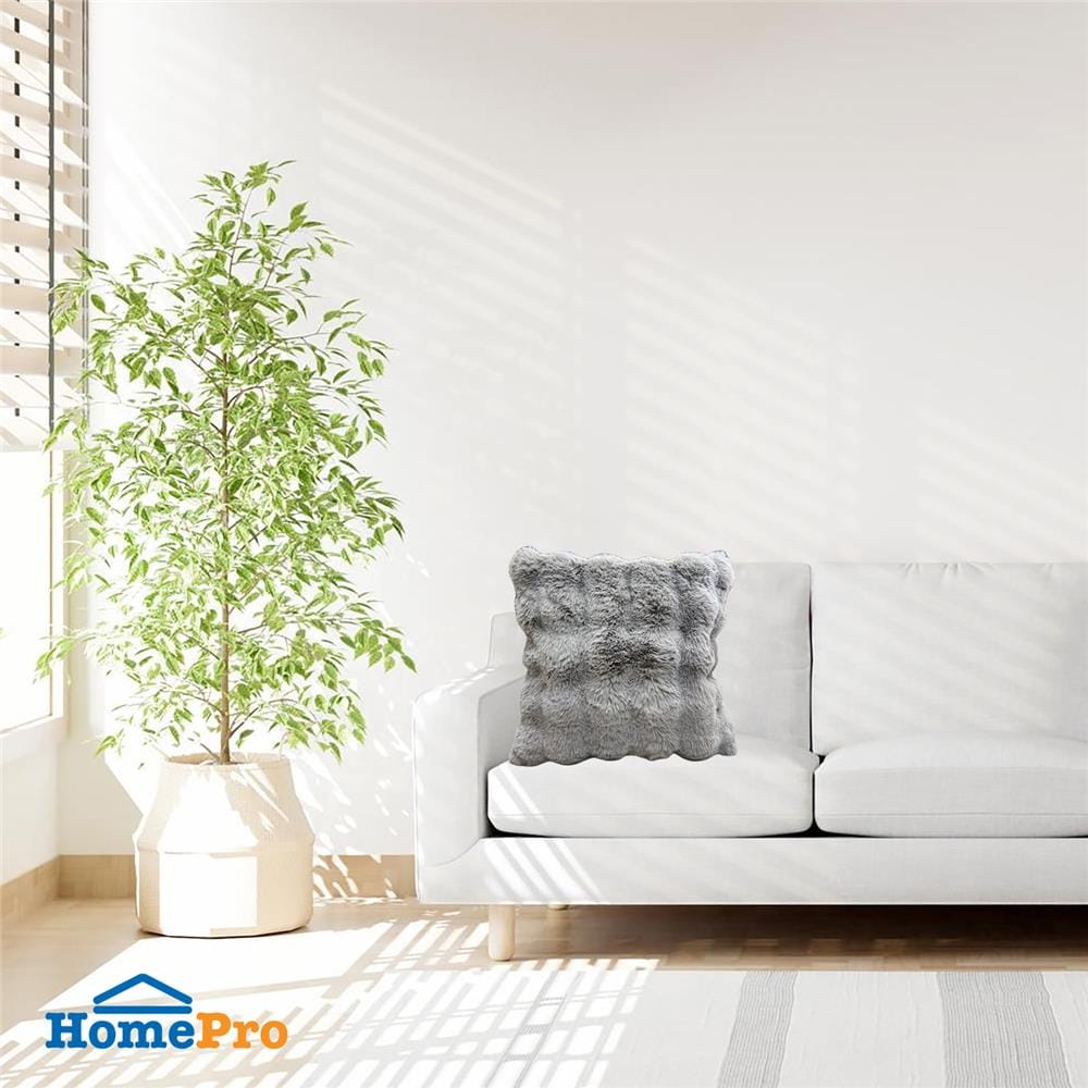 หมอนอิง HOME LIVING STYLE HILLARY 18X18 นิ้ว สีเทา