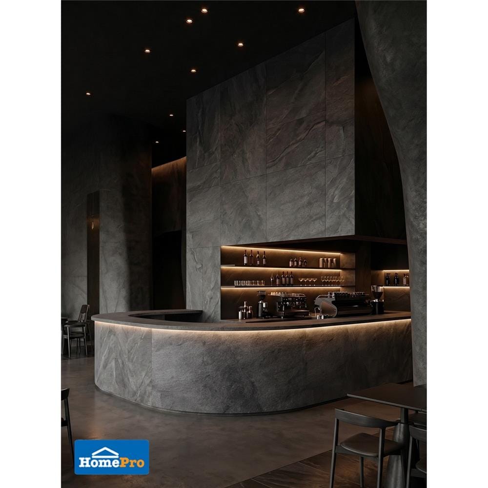 ผนังตกแต่ง STONE DECOR กรูฟ สโตน เทา 122x244 ซม.