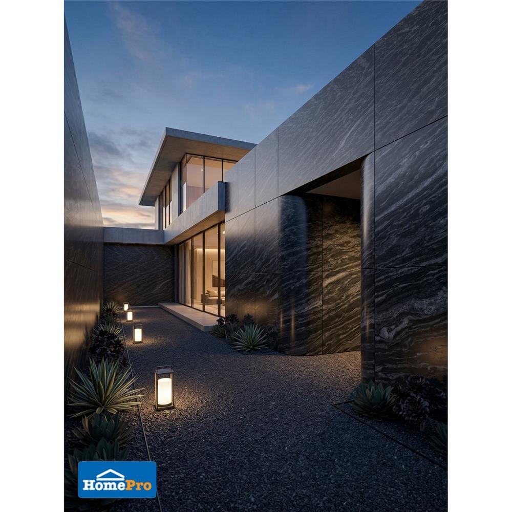 แผ่นตกแต่งผนัง STONE DECOR แอสทรัล เนโร 122x244 ซม.