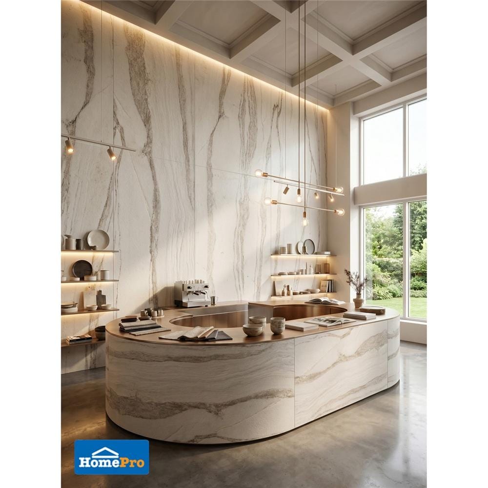 แผ่นตกแต่งผนัง STONE DECOR มามี่ ซอฟต์ เบียงโค่ 122x244 ซม.