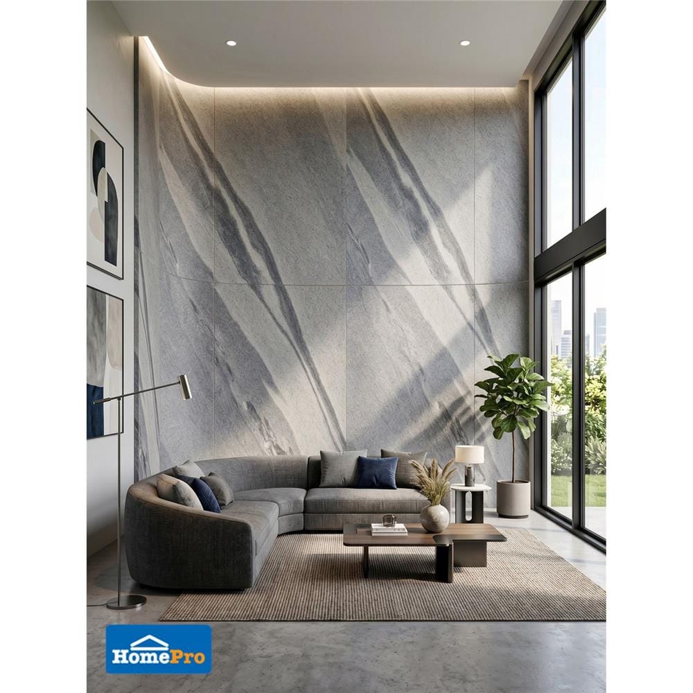 แผ่นตกแต่งผนัง STONE DECOR ริเวอร์ เกรย์ กราไนท์ 122x244 ซม.