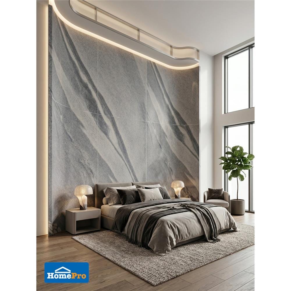 แผ่นตกแต่งผนัง STONE DECOR ริเวอร์ เกรย์ กราไนท์ 122x244 ซม.