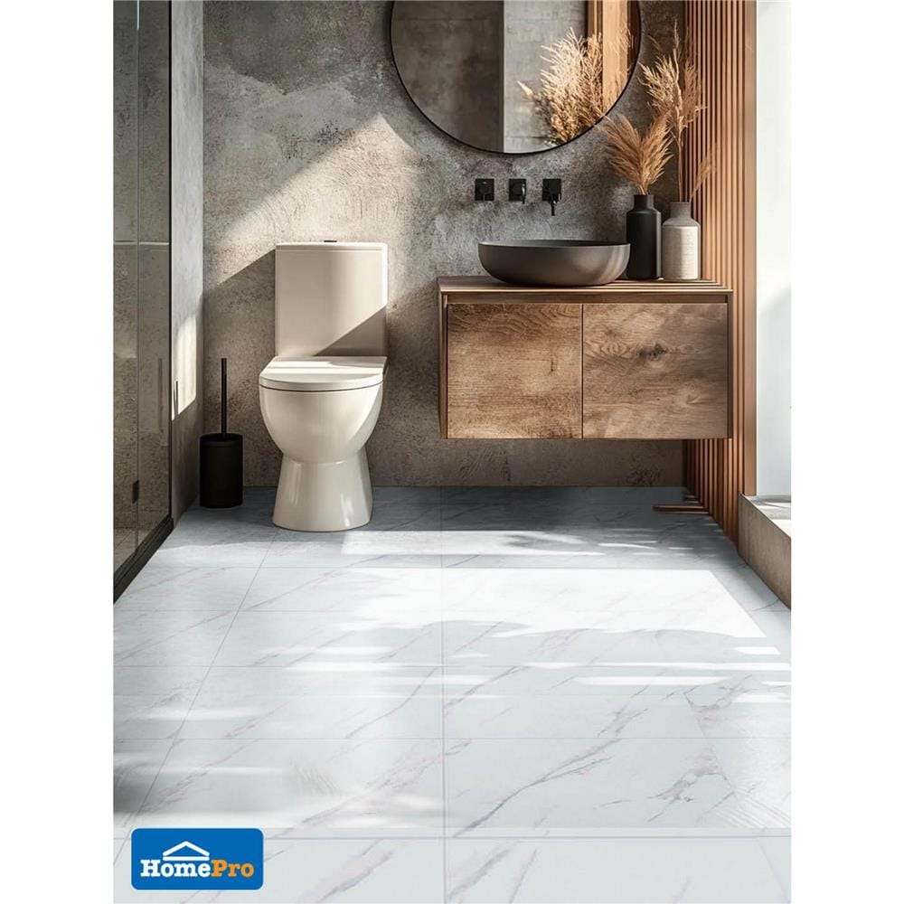 กระเบื้องพื้นพอร์ซเลน 30x60 ซม. TARA บอร์ไนต์ ขาว 1.44 ตร.ม.