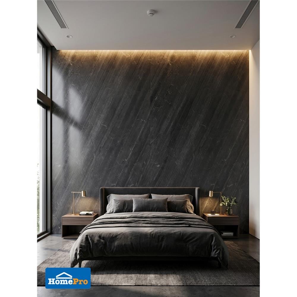 แผ่นตกแต่งผนัง STONE DECOR เปียต้า นัวส์ 122x244 ซม.