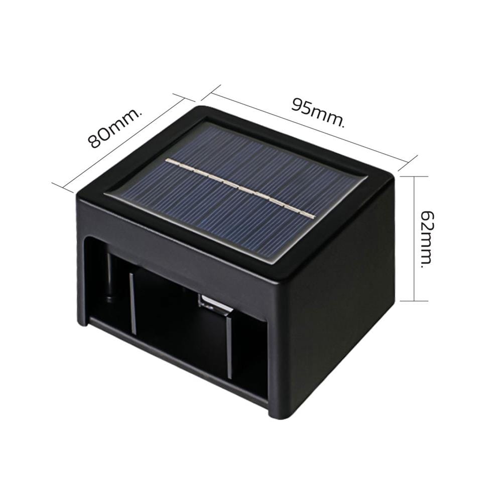 ไฟผนังภายนอก SOLAR LAMPTAN RE-BEAM 3 วัตต์ DAYLIGHT/WARM WHITE สีดำ