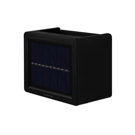 ไฟผนังภายนอก SOLAR LAMPTAN RE-BEAM 3 วัตต์ DAYLIGHT/WARM WHITE สีดำ_0