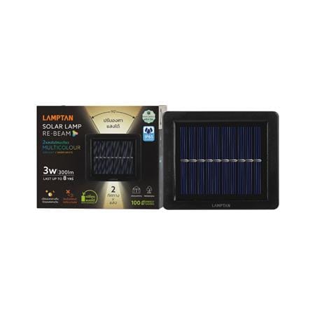 ไฟผนังภายนอก SOLAR LAMPTAN RE-BEAM 3 วัตต์ DAYLIGHT/WARM WHITE สีดำ_4