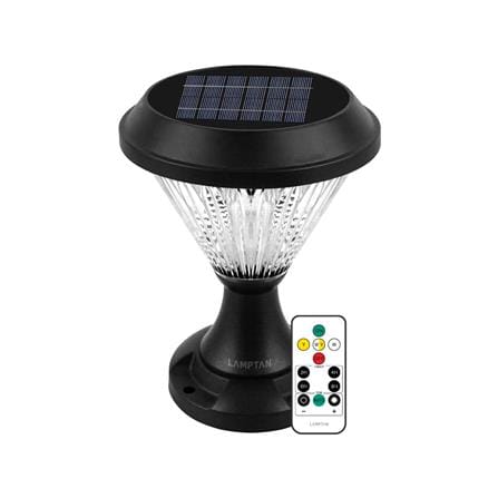 ไฟหัวเสา SOLAR LAMPTAN SPOUT 15 วัตต์ DAYLIGHT/COOL WHITE/WARM WHITE สีดำ_0