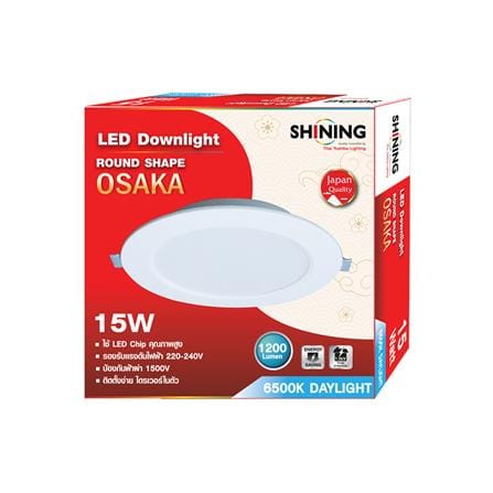 ดาวน์ไลท์ LED SHINING OSAKA 6 นิ้ว 15 วัตต์ DAYLIGHT สีขาว_5