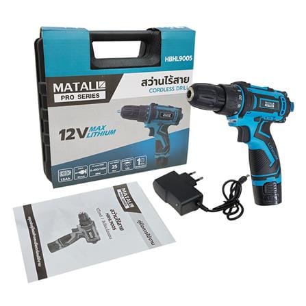 สว่านไร้สาย (พร้อมแบตเตอรี่) MATALL PRO HBHL9005 12 โวลต์_10