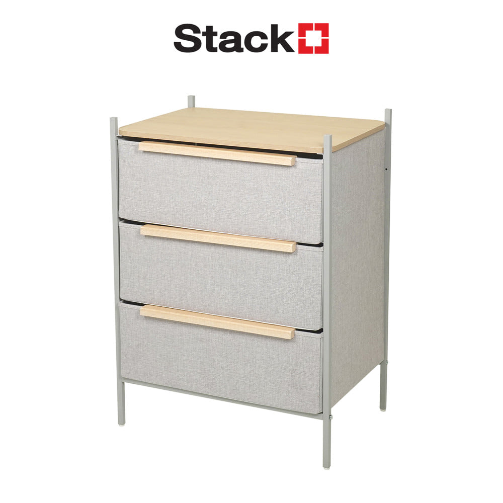 ชั้นลิ้นชักผ้า 3 ชั้น STACKO JAZE 57.5X38.9X78.8 ซม. สีเทา