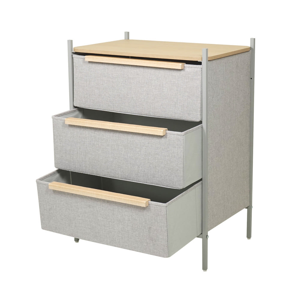 ชั้นลิ้นชักผ้า 3 ชั้น STACKO JAZE 57.5X38.9X78.8 ซม. สีเทา