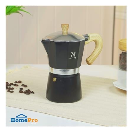 หม้อต้มกาแฟ NIKITO 6 CUPS สีดำ_4