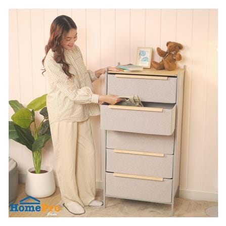 ชั้นลิ้นชักผ้า 5 ชั้น STACKO JAZE 57.5X38.9X119 ซม. สีเทา_5