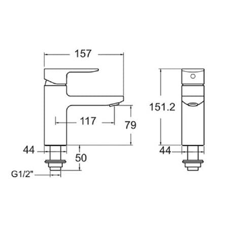 ก๊อกอ่างล้างหน้าเดี่ยว AMERICAN STANDARD A-1306-10BK_1