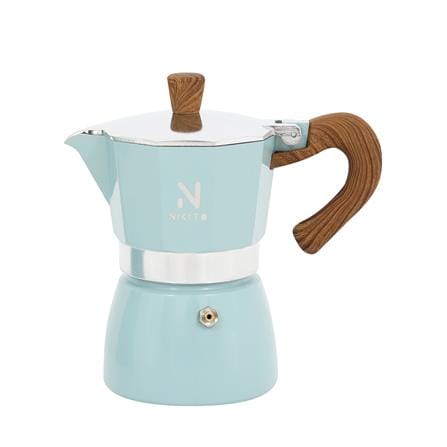 หม้อต้มกาแฟ NIKITO 3 CUPS สีฟ้า